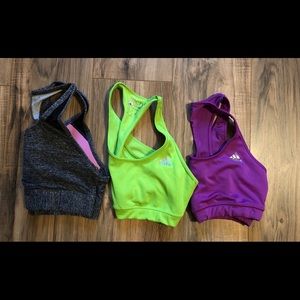 3 sport bras medium